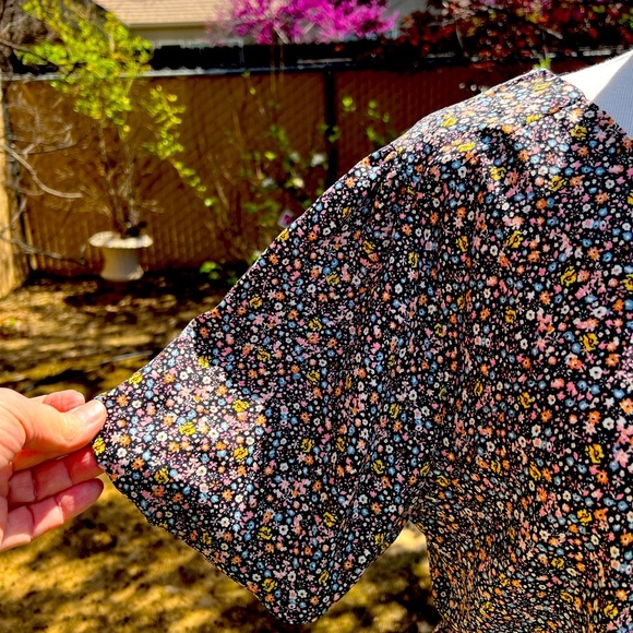 MERAKI Anthropologie 🌼 Floral Wrap Top - Picture 6 of 9